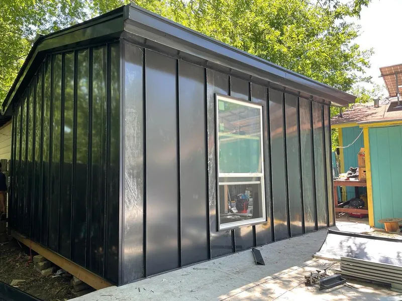 Black standing seam metal wall panels for Metal Roof Installation in Union Mill